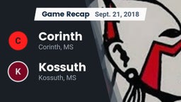 Recap: Corinth  vs. Kossuth  2018