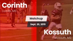 Matchup: Corinth vs. Kossuth  2019