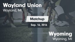 Matchup: Wayland vs. Wyoming  2016