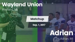 Matchup: Wayland vs. Adrian  2017
