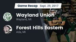 Recap: Wayland Union  vs. Forest Hills Eastern  2017
