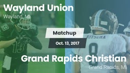 Matchup: Wayland vs. Grand Rapids Christian  2017