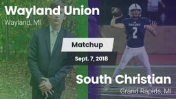 Matchup: Wayland vs. South Christian  2018