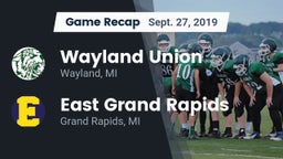 Recap: Wayland Union  vs. East Grand Rapids  2019