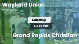 Matchup: Wayland vs. Grand Rapids Christian  2019