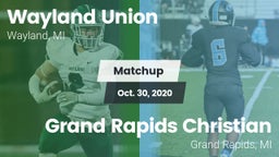 Matchup: Wayland vs. Grand Rapids Christian  2020