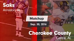 Matchup: Saks vs. Cherokee County  2016