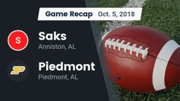 Recap: Saks  vs. Piedmont  2018