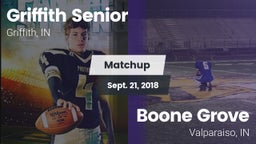 Matchup: Griffith Senior vs. Boone Grove  2018