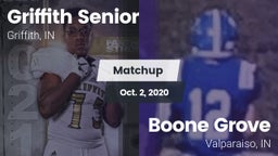 Matchup: Griffith Senior vs. Boone Grove  2020
