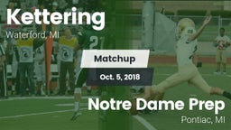 Matchup: Kettering vs. Notre Dame Prep  2018
