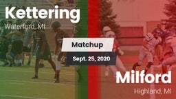 Matchup: Kettering vs. Milford  2020