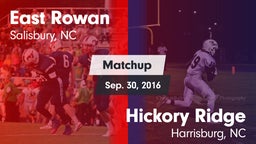 Matchup: East Rowan vs. Hickory Ridge  2016