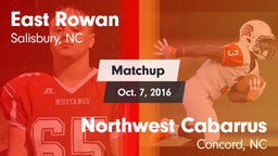 Matchup: East Rowan vs. Northwest Cabarrus  2016