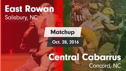 Matchup: East Rowan vs. Central Cabarrus  2016