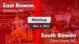 Matchup: East Rowan vs. South Rowan  2016