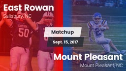 Matchup: East Rowan vs. Mount Pleasant  2017