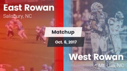 Matchup: East Rowan vs. West Rowan  2017