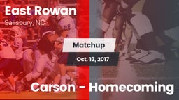 Matchup: East Rowan vs. Carson  - Homecoming 2017