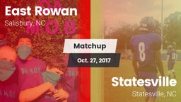 Matchup: East Rowan vs. Statesville  2017
