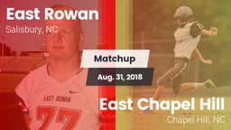 Matchup: East Rowan vs. East Chapel Hill  2018