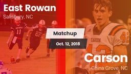 Matchup: East Rowan vs. Carson  2018