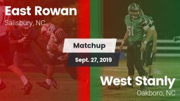 Matchup: East Rowan vs. West Stanly  2019