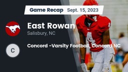 Recap: East Rowan  vs. Concord -Varsity Football, Concord NC 2023