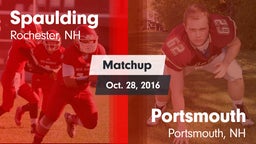 Matchup: Spaulding vs. Portsmouth  2016