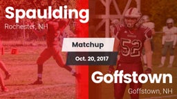 Matchup: Spaulding vs. Goffstown  2017