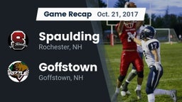 Recap: Spaulding  vs. Goffstown  2017