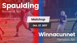 Matchup: Spaulding vs. Winnacunnet  2017