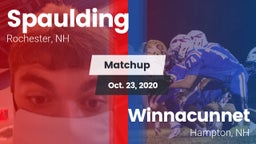 Matchup: Spaulding vs. Winnacunnet  2020