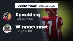 Recap: Spaulding  vs. Winnacunnet  2020