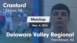 Matchup: Cranford vs. Delaware Valley Regional  2016