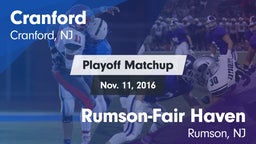 Matchup: Cranford vs. Rumson-Fair Haven  2016