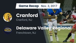Recap: Cranford  vs. Delaware Valley Regional  2017