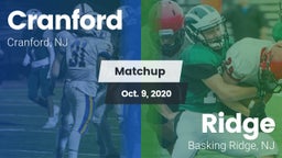Matchup: Cranford vs. Ridge  2020