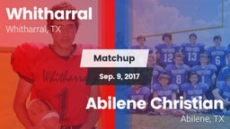 Matchup: Whitharral vs. Abilene Christian  2017