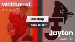 Matchup: Whitharral vs. Jayton  2017
