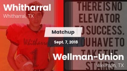 Matchup: Whitharral vs. Wellman-Union  2018