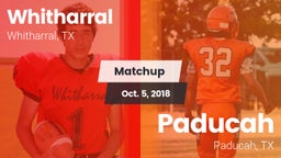 Matchup: Whitharral vs. Paducah  2018