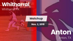 Matchup: Whitharral vs. Anton  2018