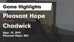 Pleasant Hope  vs Chadwick Game Highlights - Sept. 19, 2019