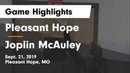 Pleasant Hope  vs Joplin McAuley Game Highlights - Sept. 21, 2019