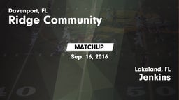 Matchup: Ridge vs. Jenkins  2016