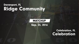 Matchup: Ridge vs. Celebration  2016