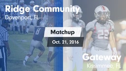 Matchup: Ridge vs. Gateway  2016