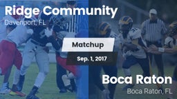 Matchup: Ridge vs. Boca Raton  2017