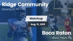 Matchup: Ridge vs. Boca Raton  2018